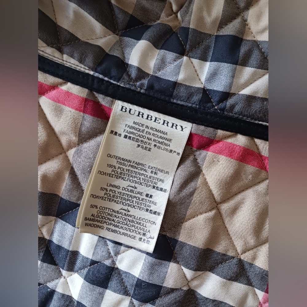 Burberry Brit Black Quilted Jacket Size S - Picture 8 of 12